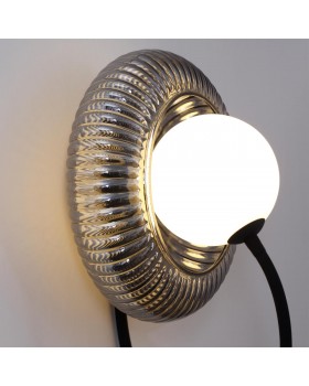 5013/1WA MODERN ODL23 511 черный/дымчатый/белый матовый металл/стекло Бра G9 LED 7W BUNY-foto6