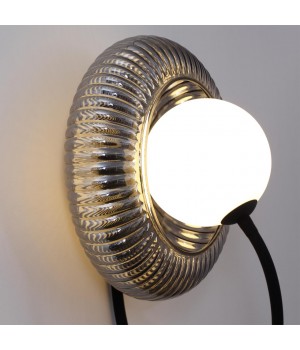 5013/1WA MODERN ODL23 511 черный/дымчатый/белый матовый металл/стекло Бра G9 LED 7W BUNY-foto6