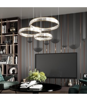 5015/45L L-VISION ODL23 425 золотой/прозрачный металл/хрусталь Люстра LED 45W 4000K 5350Лм VEKIA-foto4