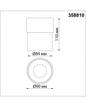 358810 OVER NT21 186 матовое золото Светильник накладной светодиодный IP20 LED 10W 850Лм 4000K 220V GESSO-foto2