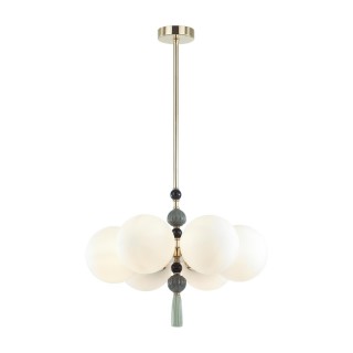 5405/6 MODERN ODL_EX23 35 золотой/серый/зеленый/белый матовый металл/керамика/ткань Люстра E14 6*40W PALLE-foto5