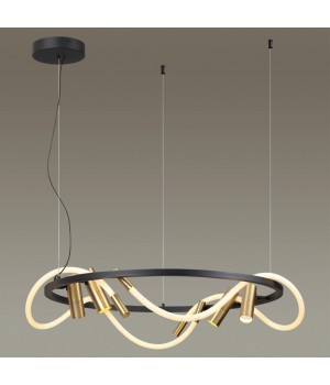 4397/55L HIGHTECH ODL23 101 черный/античная бронза/черный/металл/канат Подвесной св-к IP20 LED 50W 2020Лм 3000K CORDA-foto3