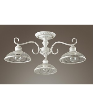 3473/3C COUNTY LN17 196 белый с золотой патиной Люстра потолочная E27 3*40W 220V ZEROME-foto3