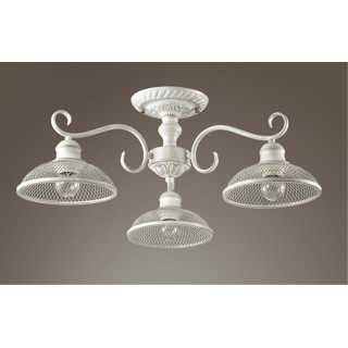 3473/3C COUNTY LN17 196 белый с золотой патиной Люстра потолочная E27 3*40W 220V ZEROME-foto3