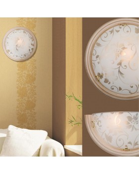 056 GL-WOOD SN 112 Бра стекло/белое/кремовый E27 1*100Вт 360х180 PROVENCE CREMA-foto3