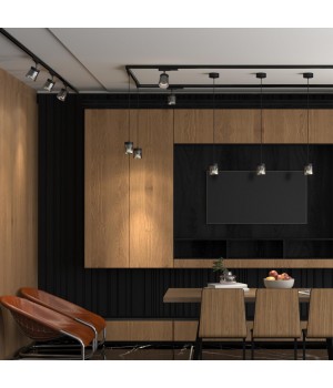 358646 PORT NT21 118 корпус черный/плафон дымчатый Трехфазный трековый светодиодный светильник, длина провода 1м IP20 LED 4000K 20W 175-245V ARTIK-foto3