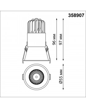 358907 SPOT NT22 229 черный Встраиваемый светодиодный светильник с переключателем цветовой температуры IP20 LED 3000К\4000К\6000К 7W 220V LANG-foto2