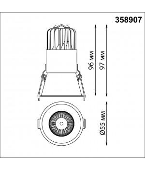 358907 SPOT NT22 229 черный Встраиваемый светодиодный светильник с переключателем цветовой температуры IP20 LED 3000К\4000К\6000К 7W 220V LANG-foto2