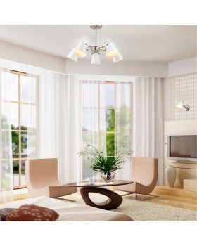 3591/5C MODERNI LN18 155 белый с матовым никелем Люстра на штанге E27 5*60W 220V ARUDIS-foto3