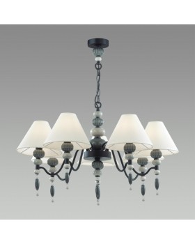 4896/7 MODERN ODL_EX23 25 черный матов./серый/молочный металл/керамика/ткань Люстра E14 7*40W SOCHI-foto3