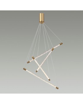 4369/40L HIGHTECH ODL23 107 полированное золото/акрил с пузырьками Подвесной св-к IP20 LED 30W 3000K 1050Лм SPARKY-foto3