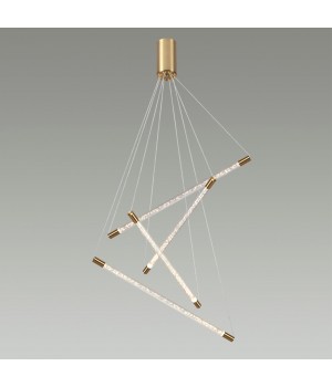 4369/40L HIGHTECH ODL23 107 полированное золото/акрил с пузырьками Подвесной св-к IP20 LED 30W 3000K 1050Лм SPARKY-foto3