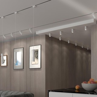 358496 PORT NT21 084 белый Светильник трековый однофазный трехжильный IP20 LED 4000K 12W 220V MAIS LED-foto3