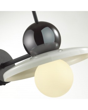 5014/1WD MODERN ODL23 295 черный/белый/белый матовый металл/стекло Бра G9 LED 5W HATTY-foto5