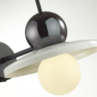 5014/1WD MODERN ODL23 295 черный/белый/белый матовый металл/стекло Бра G9 LED 5W HATTY-foto5