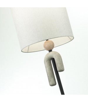 5410/1F MODERN ODL_EX23 31 черный матов./бежевый/серый металл/полирезин/ткань Торшер E27 1*60W BAGEL-foto6