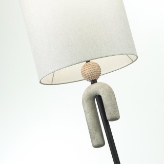 5410/1F MODERN ODL_EX23 31 черный матов./бежевый/серый металл/полирезин/ткань Торшер E27 1*60W BAGEL-foto6