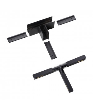 135126 SHINO NT21 043 черный Соединитель с токопроводом для шинопровода Т-образный IP20 48V FLUM-foto4