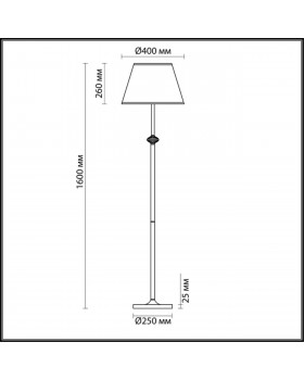 3686/1F COMFI (В 2-Х КОРОБКАХ) LN19 212 белый/золотая патина Торшер E27 60W 220V BLANCHE-foto2