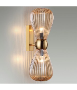 5402/2W MODERN ODL_EX23 21 золотой/янтарный/металл/стекло Бра E14 2*40W ELICA-foto3