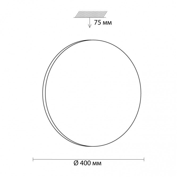 3017/DL PALE SN 066 Светильник пластик/белый LED 48Вт 4000K D400 IP43 SIMPLE