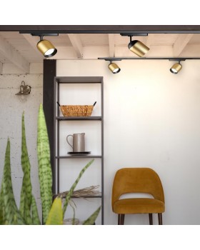 358516 PORT NT21 087 золото Светильник трековый однофазный трехжильный IP20 LED 4000K 25W 220V KAMP-foto5