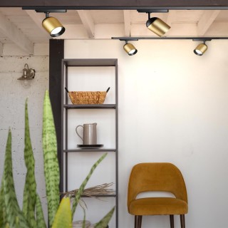 358516 PORT NT21 087 золото Светильник трековый однофазный трехжильный IP20 LED 4000K 25W 220V KAMP-foto5