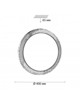 3032/DL TAN SN 059 Светильник пластик/белый/золотой LED 48Вт 3000-6500K D400 IP43 пульт ДУ/ LampSmart LERBA GOLD-foto2