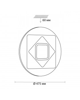 3037/EL COLOR SN 052 Светильник пластик/белый/хром LED 72Вт 3000-6500K D475 IP43 пульт ДУ/RGB/LampSmart COVA-foto2