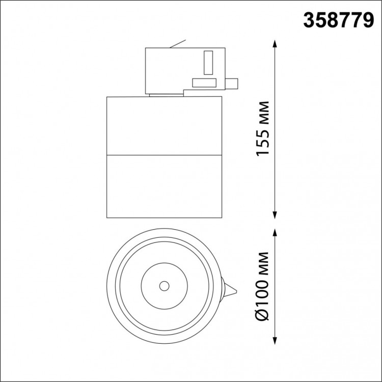 358779 PORT NT21 123 черный Трехфазный трековый светодиодный светильник IP20 LED 15W 4000K 1300Лм 100-265V GRODA