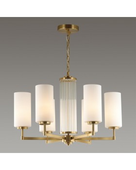 4990/6 HALL ODL23 403 матов. золотой/белый/стекло Люстра E27 6*40W KASALI-foto3