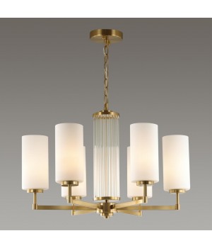 4990/6 HALL ODL23 403 матов. золотой/белый/стекло Люстра E27 6*40W KASALI-foto3