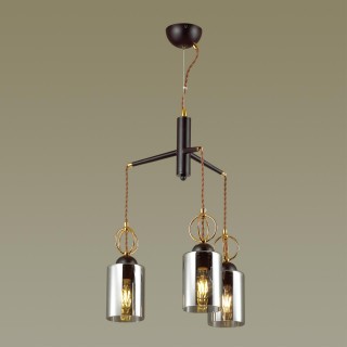 4657/3 COUNTRY ODL20 493 черный/золотой/дымчатый Подвес E27 3*60W 220V OPIKA-foto4