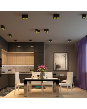 358487 OVER NT20 196 черный/золото Светильник накладной IP20 LED 4000K 10W 220V RECTE-foto3