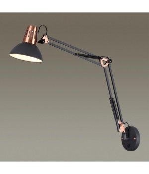 3318/1W MODERN ODL17 526 черный, медный Бра-трансформер с выключателем E27 60W 220V KAPAL-foto3