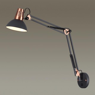 3318/1W MODERN ODL17 526 черный, медный Бра-трансформер с выключателем E27 60W 220V KAPAL-foto3