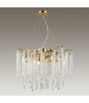 5005/8 HALL ODL23 487 золотой/прозрачный металл/хрусталь Люстра G9 8*40W BANCHE-foto3