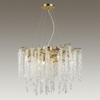 5005/8 HALL ODL23 487 золотой/прозрачный металл/хрусталь Люстра G9 8*40W BANCHE-foto3