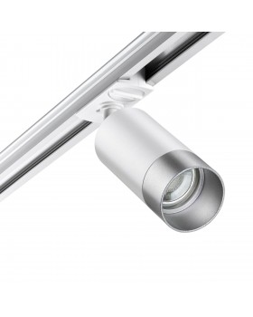 370862 PORT NT22 068 белый/серебро Светильник трековый однофазный двухжильный IP20 GU10 9W 220V SLIM-foto4