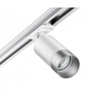 370862 PORT NT22 068 белый/серебро Светильник трековый однофазный двухжильный IP20 GU10 9W 220V SLIM-foto4