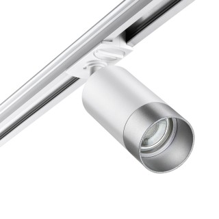 370862 PORT NT22 068 белый/серебро Светильник трековый однофазный двухжильный IP20 GU10 9W 220V SLIM-foto4