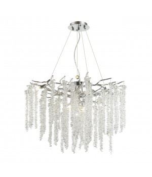 5004/8 HALL ODL23 485 серебристый/прозрачный металл/хрусталь Люстра G9 8*40W BANCHE-foto4