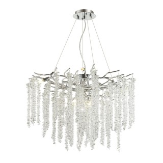 5004/8 HALL ODL23 485 серебристый/прозрачный металл/хрусталь Люстра G9 8*40W BANCHE-foto4