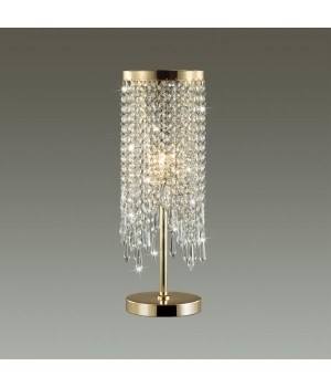 5028/1T MODERN ODL23 429 золотой/прозрачный металл/хрусталь Настольная лампа E14 1*40W CHOKKA-foto3