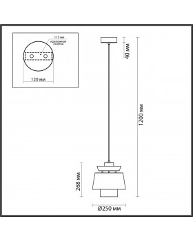 4992/1A PENDANT ODL23 287 зеленый/золотой/металл/кожа Подвес E27 60W KRESSA-foto2