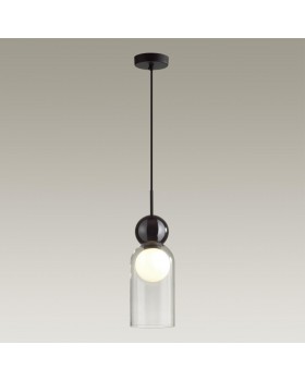 5022/1 MODERN ODL23 293 черный/прозрачный/белый матовый металл/стекло Подвес G9 LED 5W BLACKY-foto3