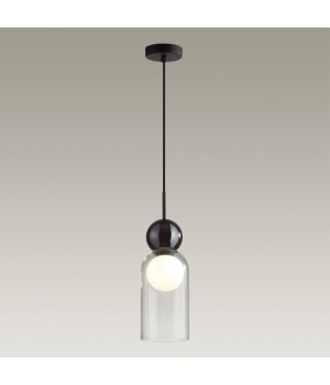 5022/1 MODERN ODL23 293 черный/прозрачный/белый матовый металл/стекло Подвес G9 LED 5W BLACKY-foto3