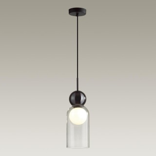 5022/1 MODERN ODL23 293 черный/прозрачный/белый матовый металл/стекло Подвес G9 LED 5W BLACKY-foto3