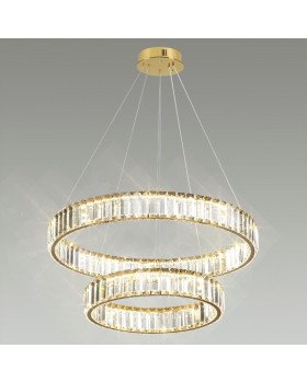 5015/60L L-VISION ODL23 427 золотой/прозрачный металл/хрусталь Люстра LED 60W 4000K 7140Лм VEKIA-foto3