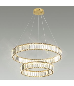 5015/60L L-VISION ODL23 427 золотой/прозрачный металл/хрусталь Люстра LED 60W 4000K 7140Лм VEKIA-foto3